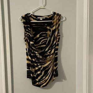 Boston Proper Tiger Stripe Pattern Top - Large